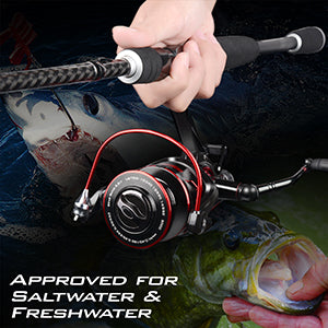 KastKing Sharky Baitfeeder III Spinning Fishing Reel Shielded Stainless Steel BB Carbon Fiber Drag for Live Liner Bait Action