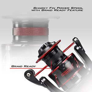 KastKing Sharky Baitfeeder III Spinning Fishing Reel Shielded Stainless Steel BB Carbon Fiber Drag for Live Liner Bait Action
