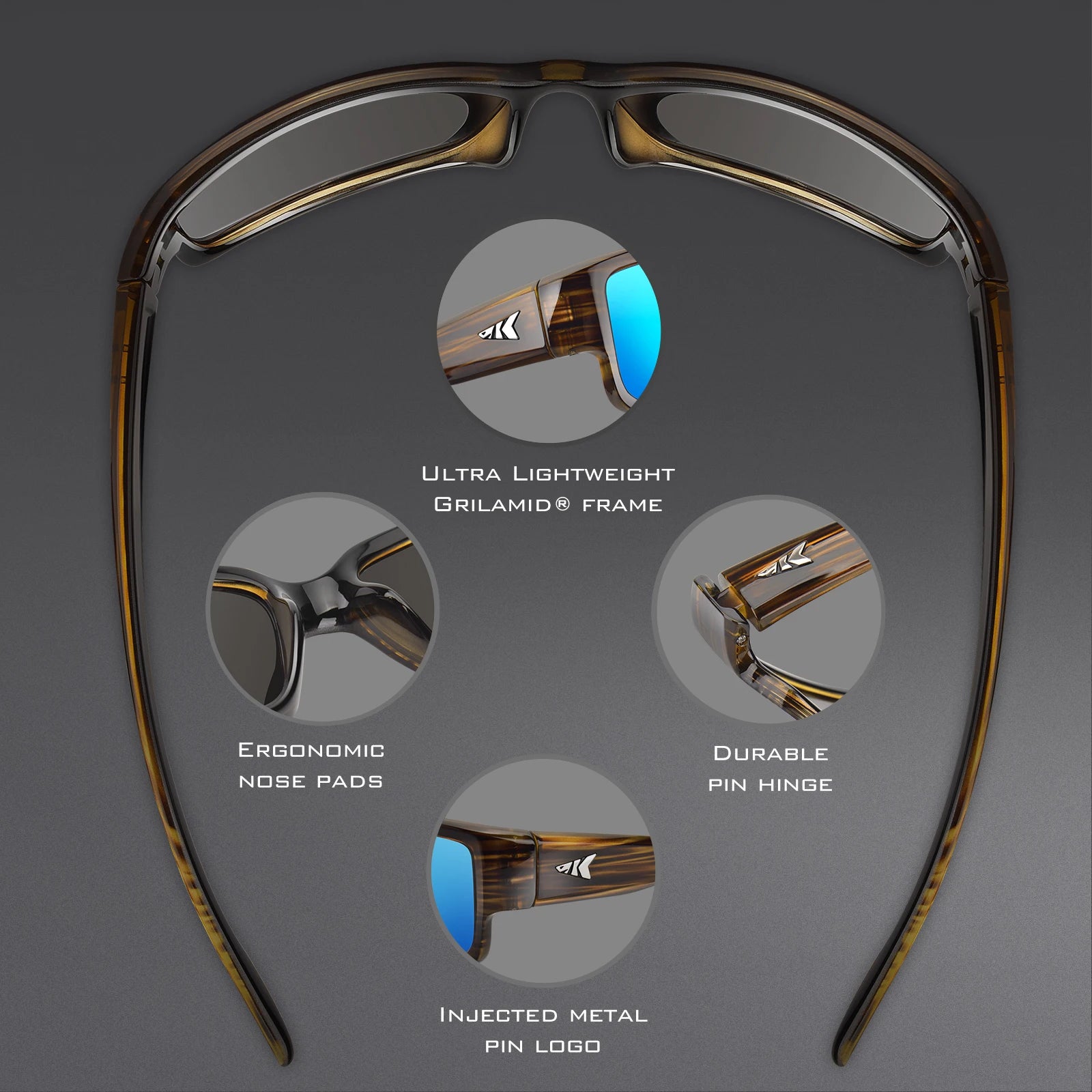 KastKing Skidaway Polarized Sport Sunglasses for Men and Women,Ideal for Driving Fishing Cycling and Running,UV Protection