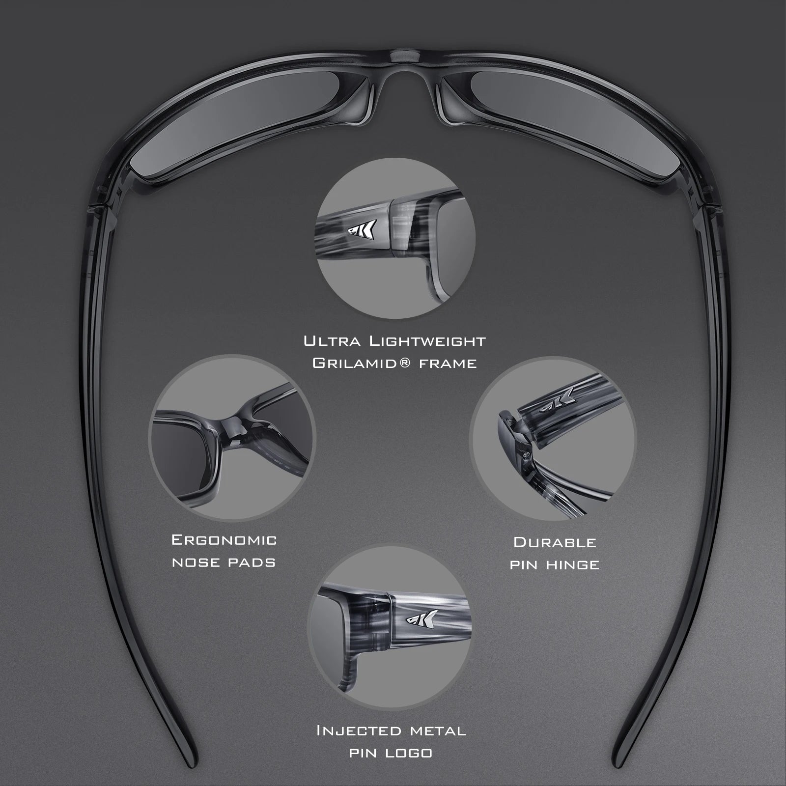 KastKing Skidaway Polarized Sport Sunglasses for Men and Women,Ideal for Driving Fishing Cycling and Running,UV Protection