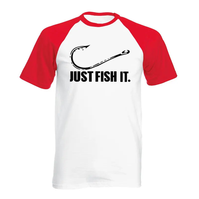 Love Fishing TShirt Fashion Men Fish It Funny Fishing Angler Hook Bait&Tackle Preshrunk Cotton raglan Short Sleeve T shirt