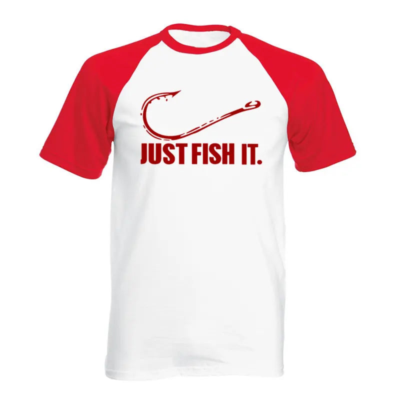 Love Fishing TShirt Fashion Men Fish It Funny Fishing Angler Hook Bait&Tackle Preshrunk Cotton raglan Short Sleeve T shirt