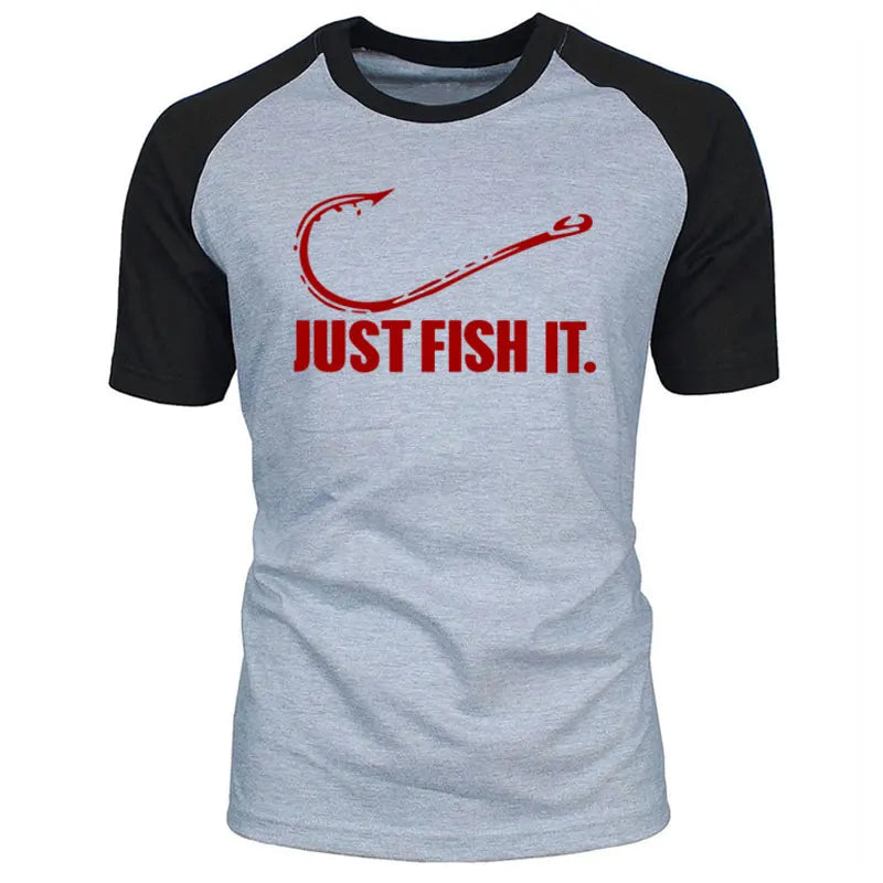 Love Fishing TShirt Fashion Men Fish It Funny Fishing Angler Hook Bait&Tackle Preshrunk Cotton raglan Short Sleeve T shirt