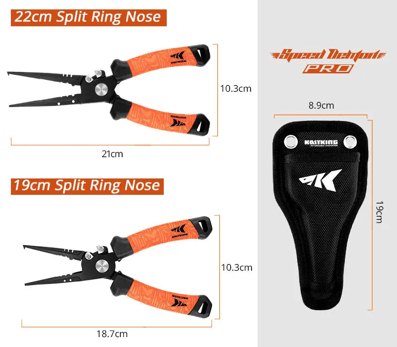 KastKing Speed Demon Pro Fishing Pliers 420 Stainless Steel Fishing Tools Saltwater Fishing Gear Tungsten Carbide Cutters