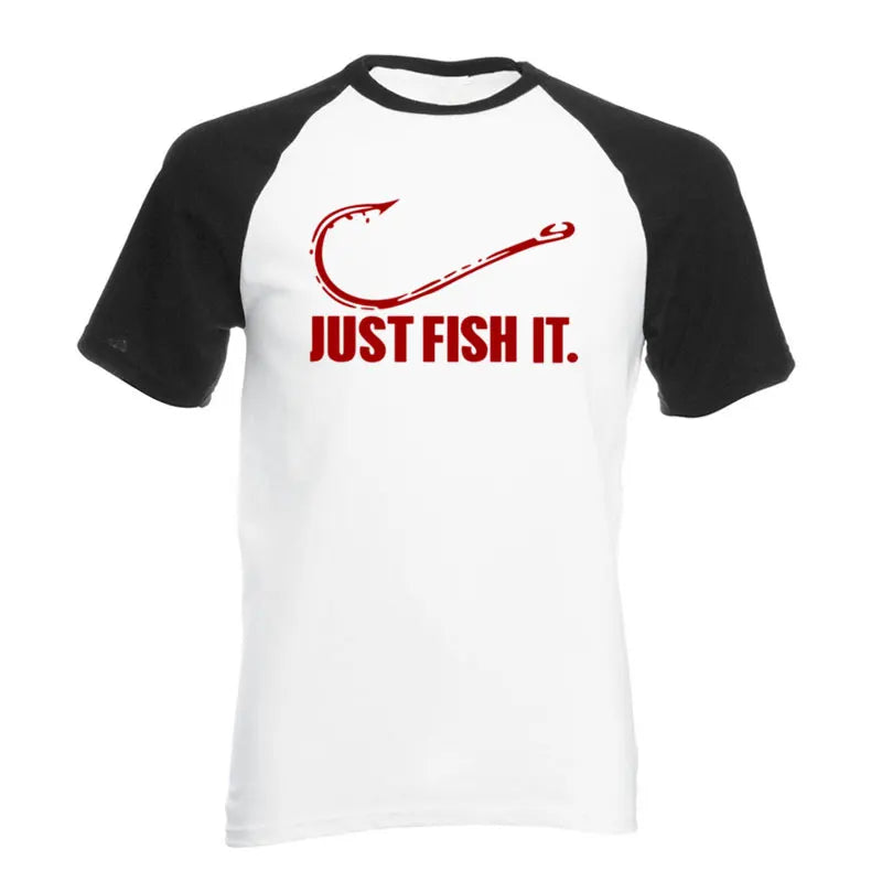 Love Fishing TShirt Fashion Men Fish It Funny Fishing Angler Hook Bait&Tackle Preshrunk Cotton raglan Short Sleeve T shirt