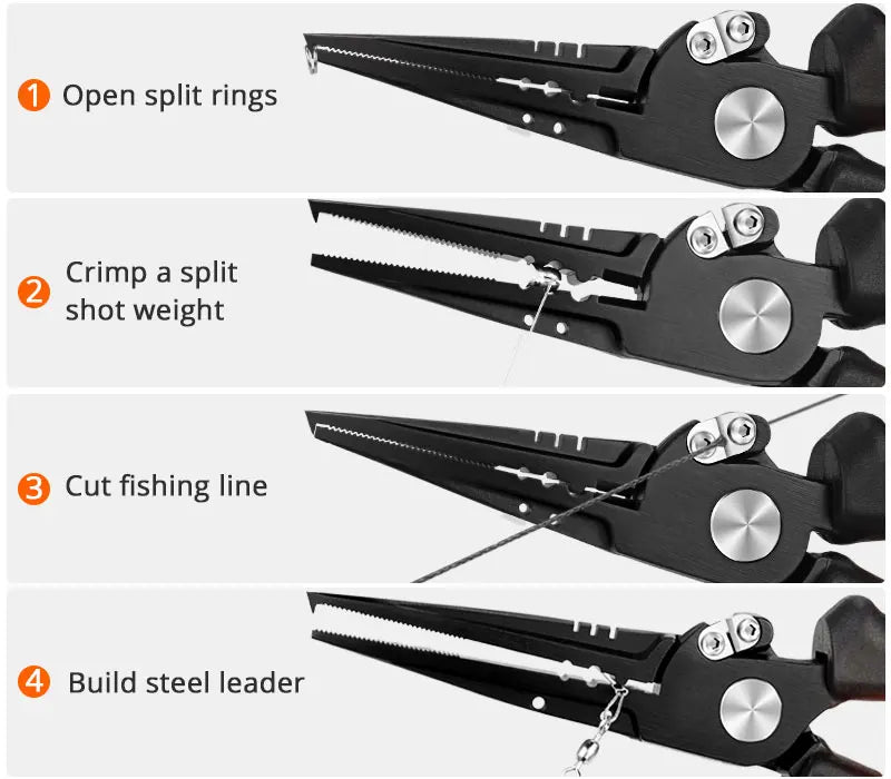 KastKing Speed Demon Pro Fishing Pliers 420 Stainless Steel Fishing Tools Saltwater Fishing Gear Tungsten Carbide Cutters