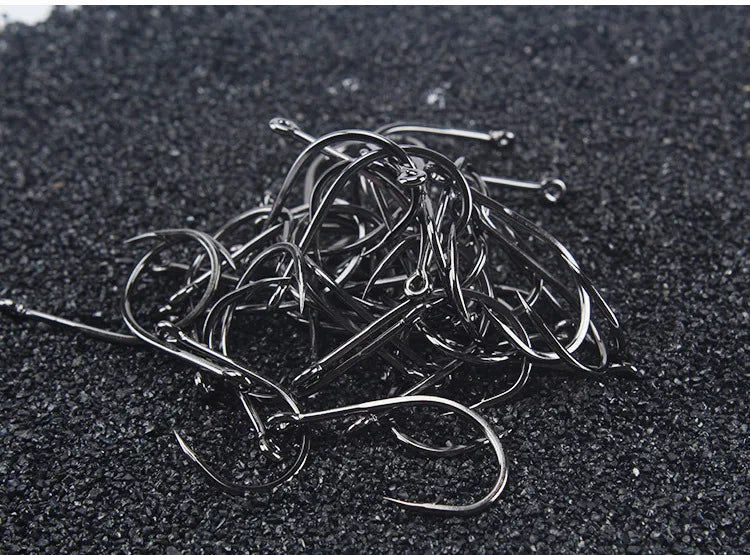 Fishing Hooks Mustad Strength Stream Seapole High Carbon Steel Barbed Hook with Ring Pesca Fishhooks HOT