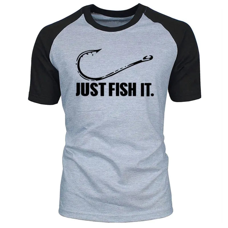 Love Fishing TShirt Fashion Men Fish It Funny Fishing Angler Hook Bait&Tackle Preshrunk Cotton raglan Short Sleeve T shirt