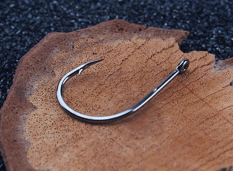 Fishing Hooks Mustad Strength Stream Seapole High Carbon Steel Barbed Hook with Ring Pesca Fishhooks HOT