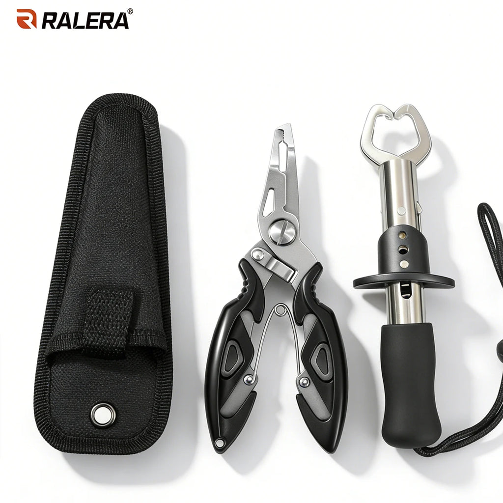 RALERA Fishing Tool Set  Fishing Pliers & Fish Gripper  Multifunctional Fishing Gear with Storage Bag