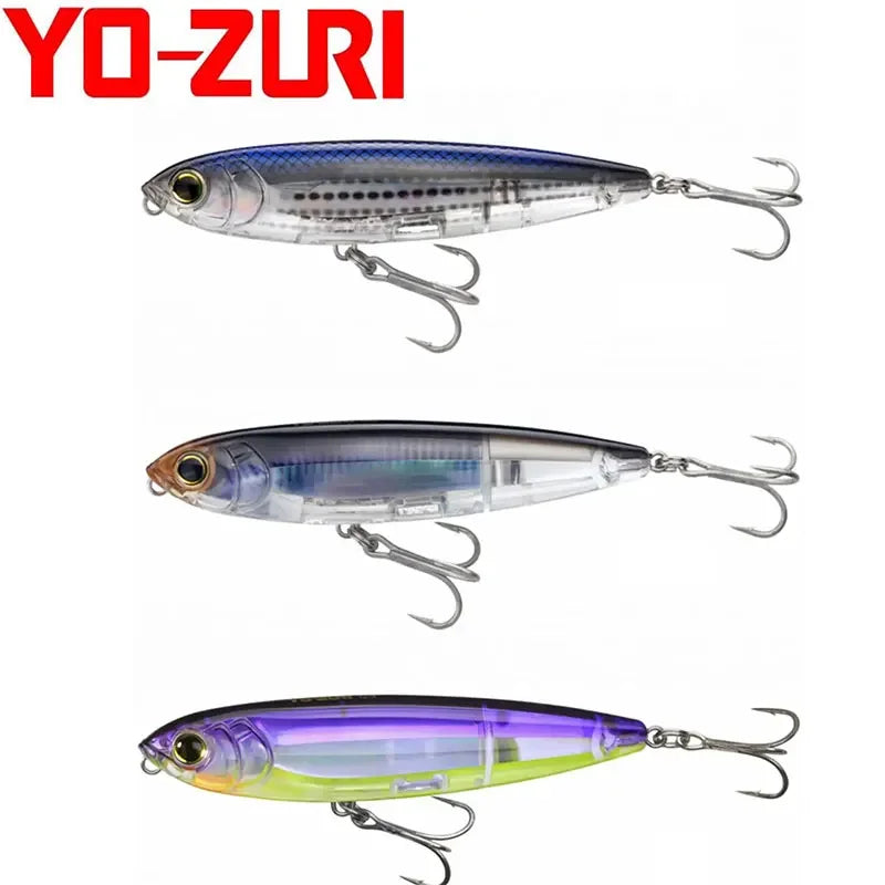 Japan YO-ZURI Long-range Floating Pencil R1350 R1369 Zigzag Dog Walking Bait Cocked Mouth Bass