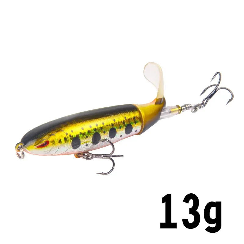 1Pcs  Plopper Fishing Lure 13g/15g/35g Catfish Lures For Fishing Tackle Floating Rotating Tail Artificial Baits Crankbait