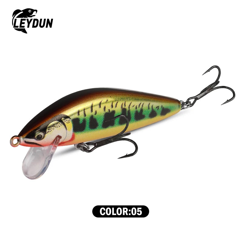 Leydun Suspending Sinking Minnow Fishing Lures 55mm 4.7g 75mm 10.5g Artificial Trout Lure Jerkbait Wobblers Hard Swimbaits