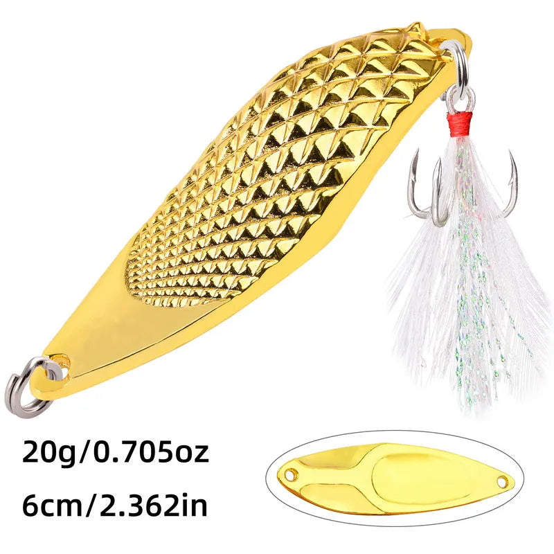 1pcs Metal Lure 3g/5g/7g/10g/15g/20g Fishing Lures Wobbler Spinner Bait Spoon Artificial Bass Hard Sequin Paillette Metal Lures