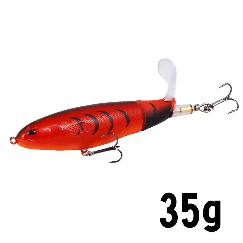 1Pcs  Plopper Fishing Lure 13g/15g/35g Catfish Lures For Fishing Tackle Floating Rotating Tail Artificial Baits Crankbait