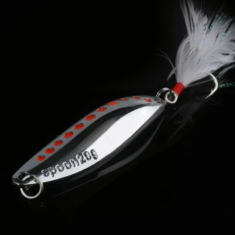 Metal Vib Leech Spinners Spoon Lures  5g7.5g 10g 15g 20g 25g 30g Artificial Bait LureFishing Tackle for Bass Pike Perch