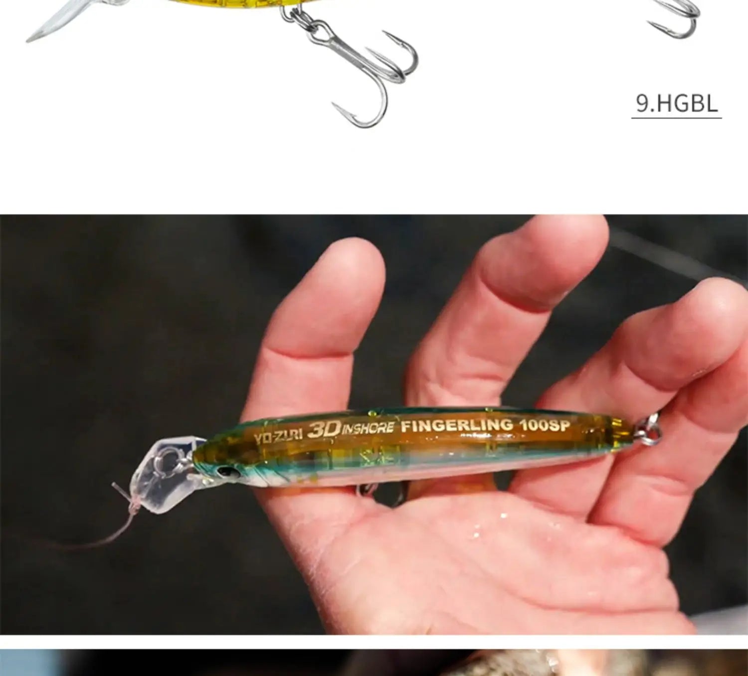 Japan YO-ZURI Minnow 3D Prism Refraction R1409 Bass Cocked Mouth Shallow Water Lure Hard Bait Lure