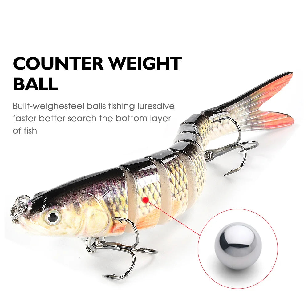 Fishing Lures Multi Jointed Swimbait Crank Bait Slow Sinking Bionic Artificial Bait Freshwater Saltwater Trout Bass Fishing