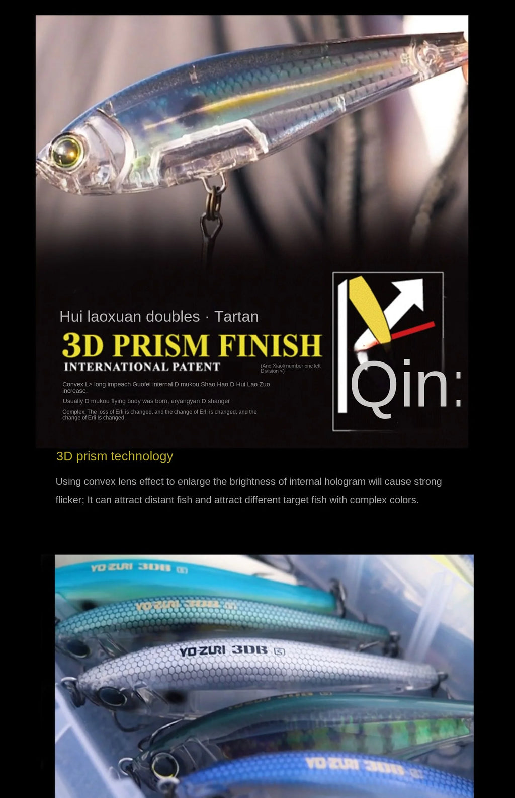 Japan YO-ZURI Pencil Sea Fishing 3D Prism R1447 Submerged Pencil Luya Lure Perch Bait Stubborn