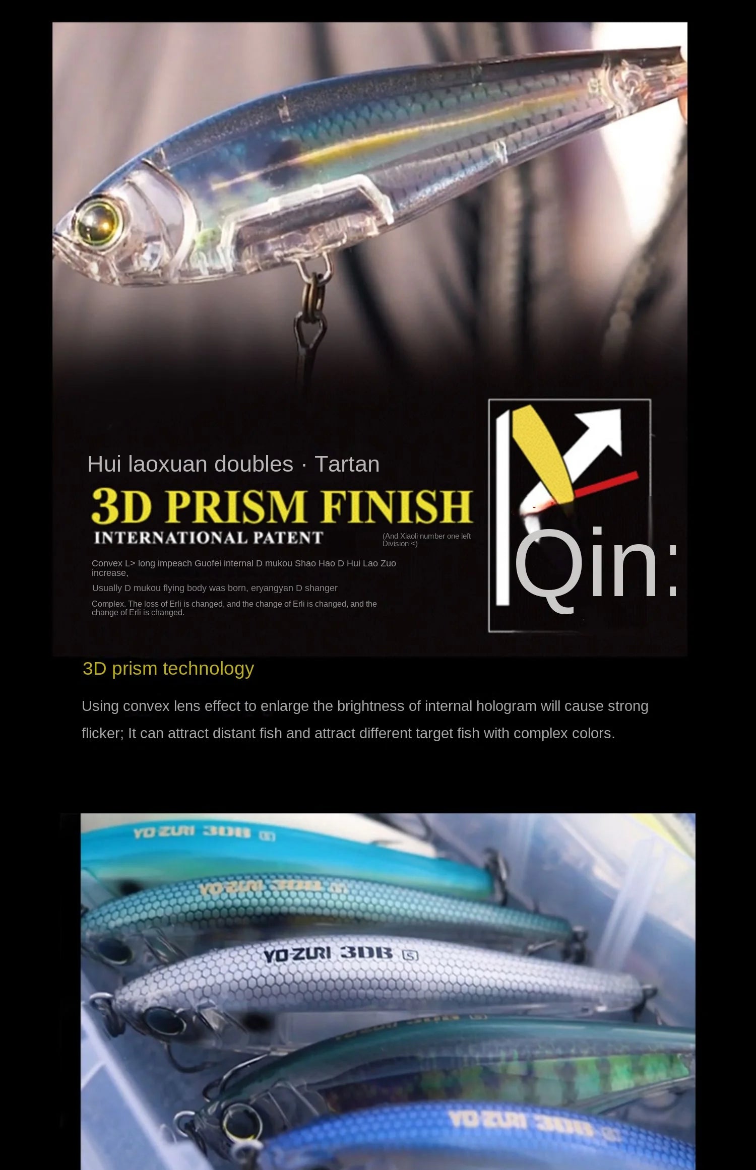 Japan YO-ZURI Pencil Sea Fishing 3D Prism R1447 Submerged Pencil Luya Lure Perch Bait Stubborn
