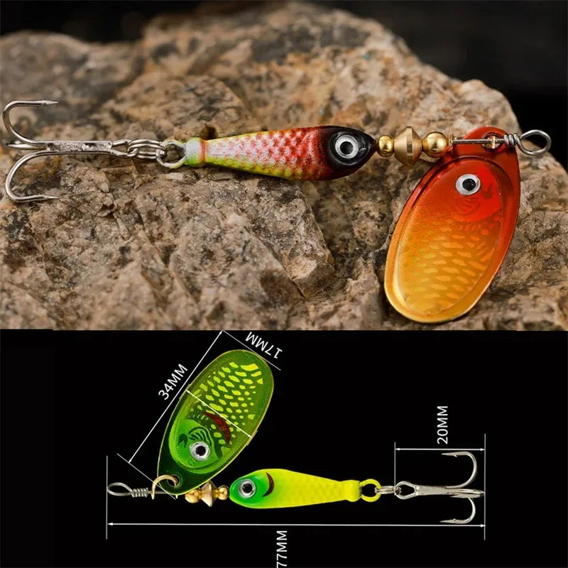 Fishing Spinner Lure Metal Rotating Blade Artificial Bait Hard Lure for Bass Trout Pike Freshwater Predator Fishing Casting Lure