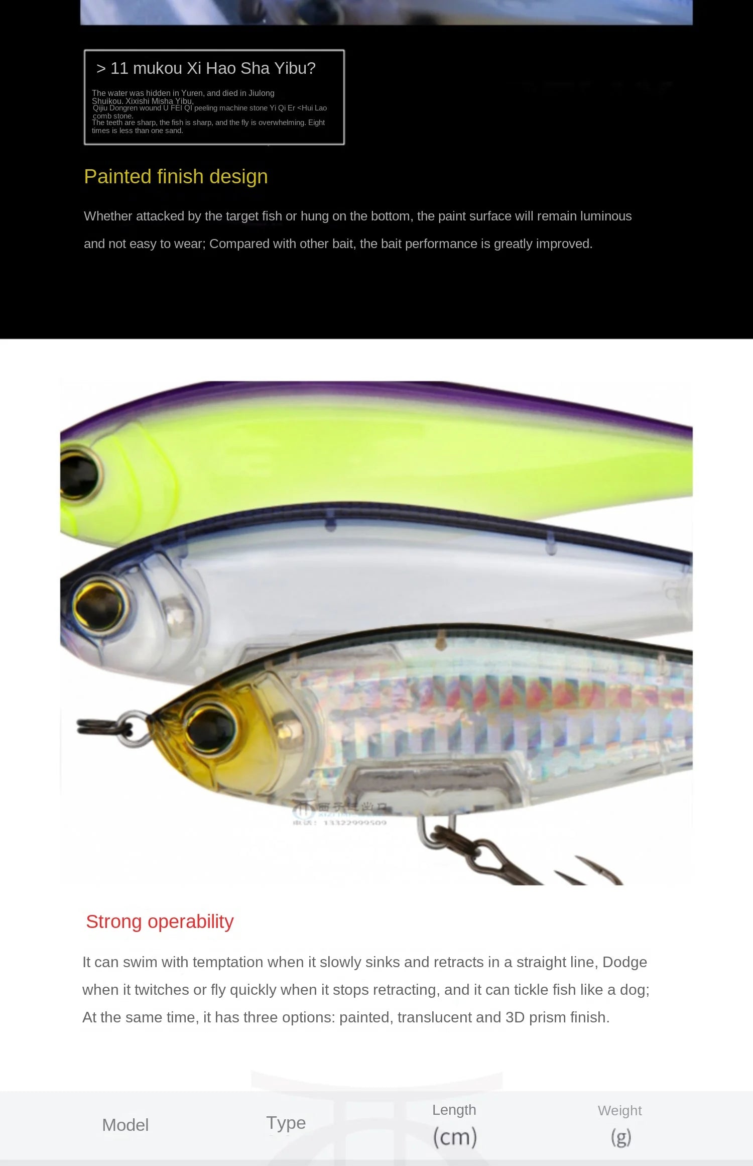 Japan YO-ZURI Pencil Sea Fishing 3D Prism R1447 Submerged Pencil Luya Lure Perch Bait Stubborn