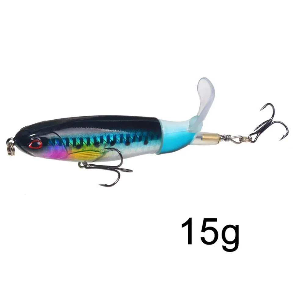 1Pcs  Plopper Fishing Lure 13g/15g/35g Catfish Lures For Fishing Tackle Floating Rotating Tail Artificial Baits Crankbait