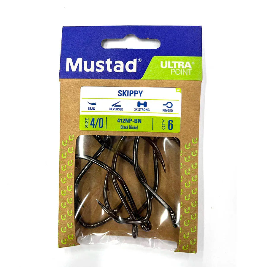 New Upgrade, New Packaging Mustad 412NP-BN J-hook High-strength Fishing Gear Hook Fishing Supplies