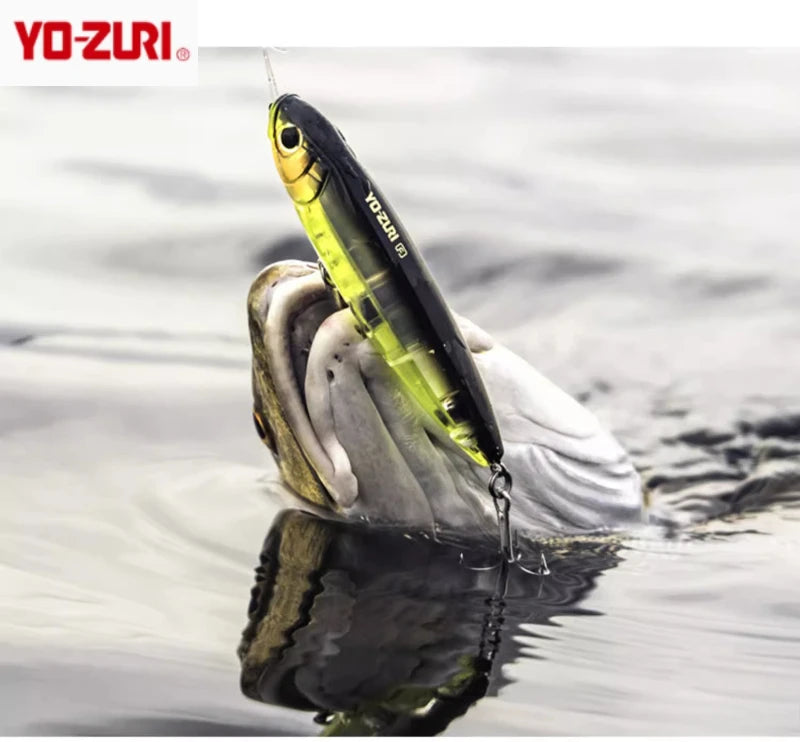 Japan YO-ZURI Long-range Floating Pencil R1350 R1369 Zigzag Dog Walking Bait Cocked Mouth Bass