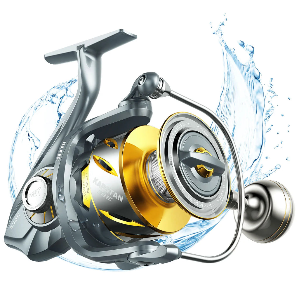 KastKing Kapstan Elite Saltwater Spinning Fishing Reel 25KG Max Drag IPX6 Waterproof Fishing Reels for Saltwater Fishing