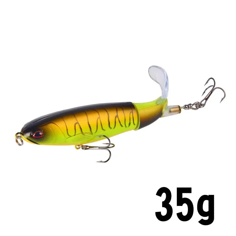 1Pcs  Plopper Fishing Lure 13g/15g/35g Catfish Lures For Fishing Tackle Floating Rotating Tail Artificial Baits Crankbait