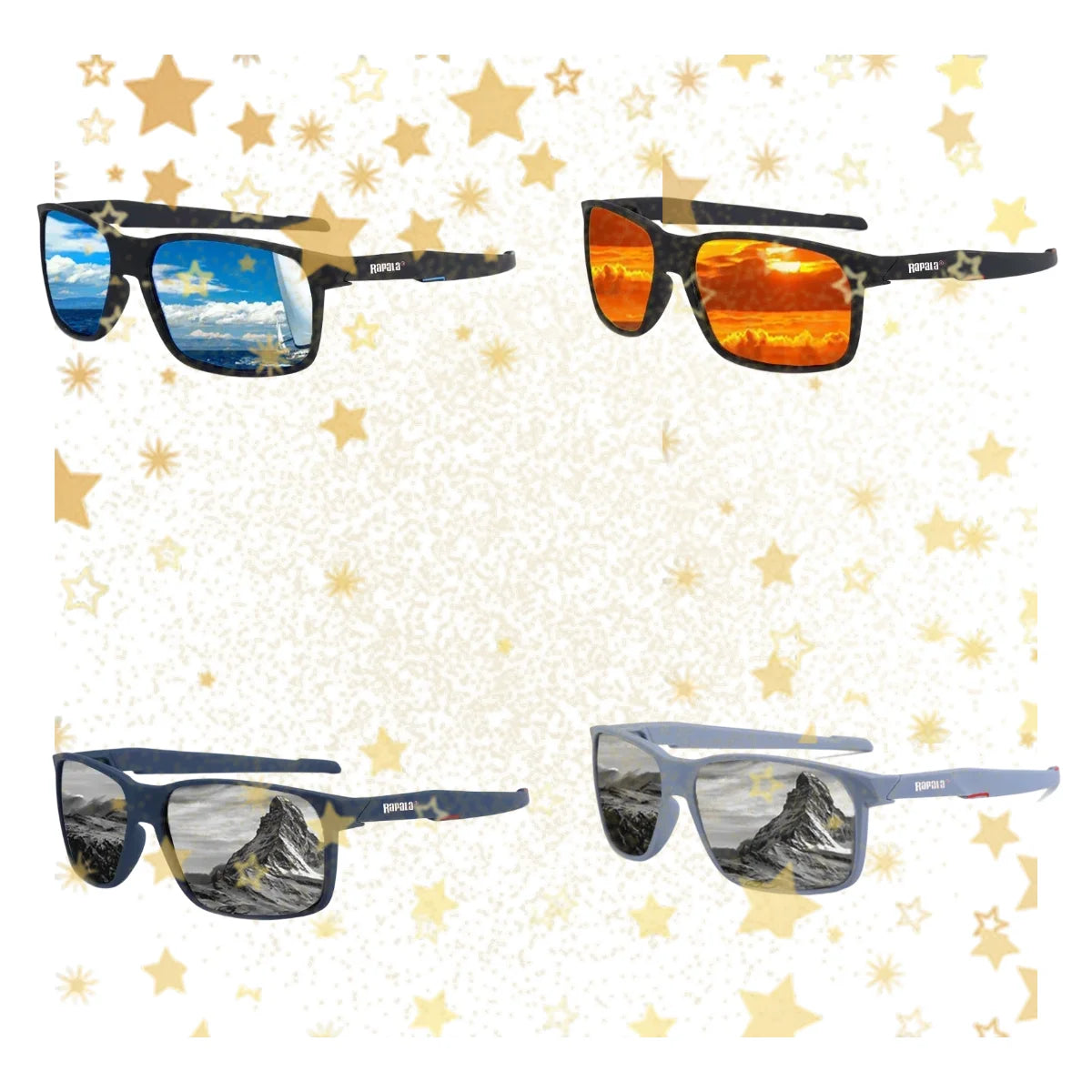 Rapala Fashional Polarized Sunglasses Outdoor Mountaineering Anti-ultraviolet Polarized Sunglasses Riding Fishing Sunglasses