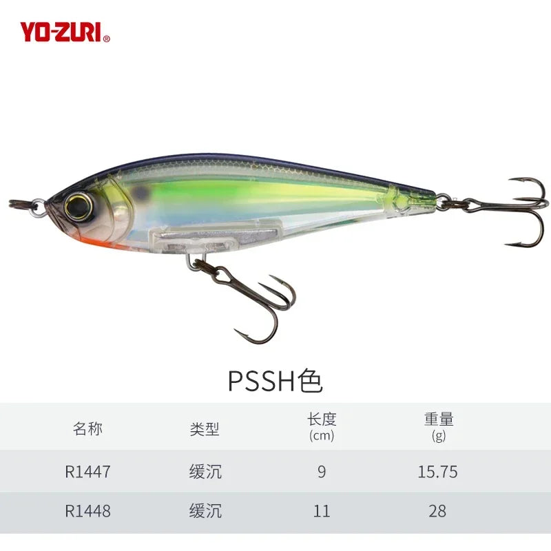 Japan YO-ZURI Pencil Sea Fishing 3D Prism R1447 Submerged Pencil Luya Lure Perch Bait Stubborn