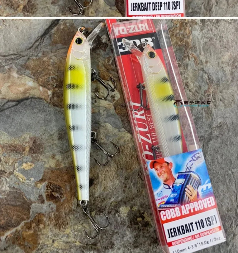 Japan YO-ZURI 3DB Prism R1355 Floating Minnow Cocked Bass Lure Iron Plate Hard Bait