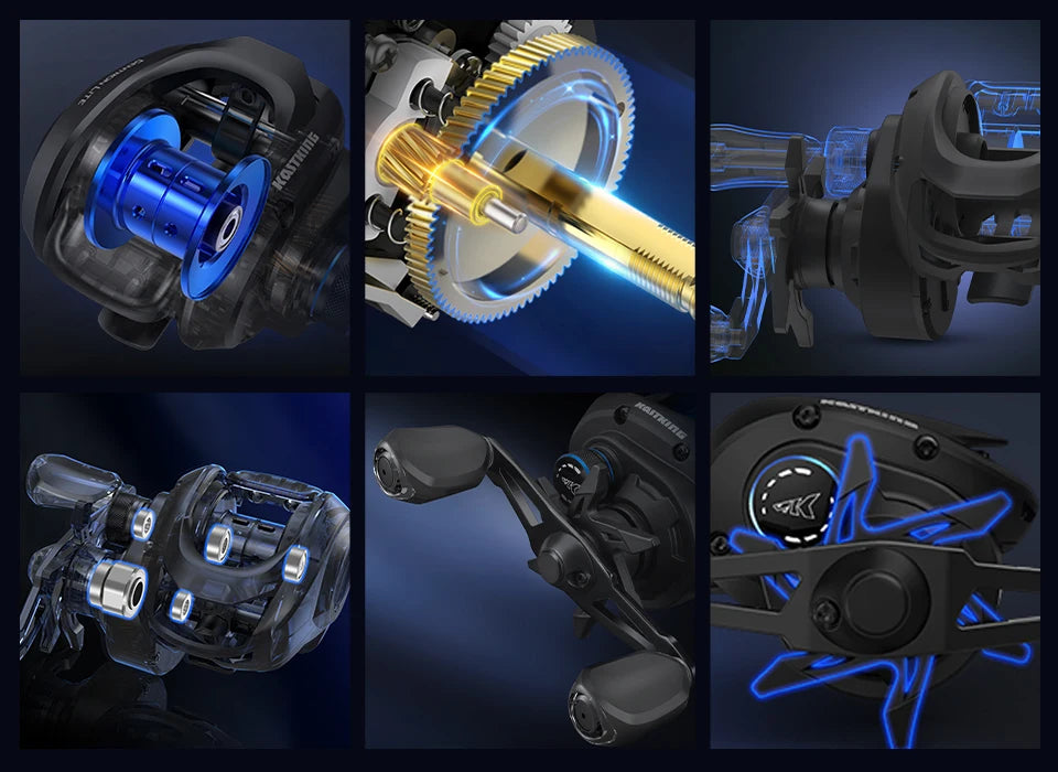 KastKing Centron Lite Baitcasting Reel Glass Fiber Infused Nylon Frame  7KG Max Drag 7.1:1 High-Speed Gear Ratio Fishing Reel