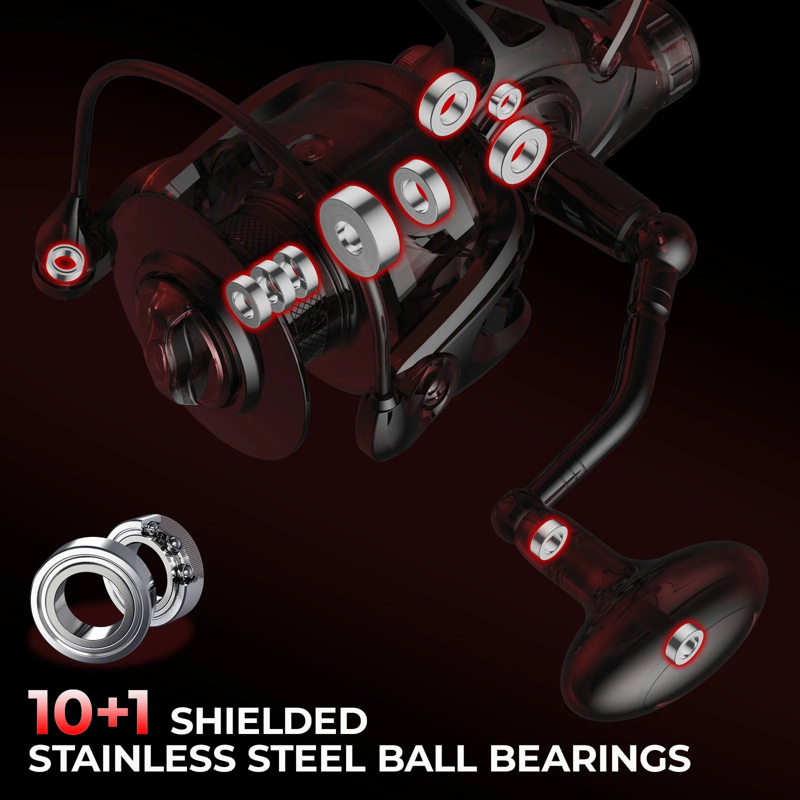 KastKing Sharky Baitfeeder III Spinning Fishing Reel Shielded Stainless Steel BB Carbon Fiber Drag for Live Liner Bait Action