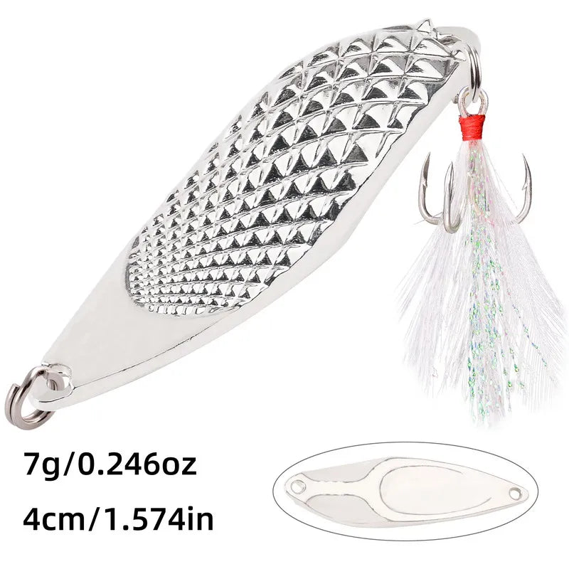 1pcs Metal Lure 3g/5g/7g/10g/15g/20g Fishing Lures Wobbler Spinner Bait Spoon Artificial Bass Hard Sequin Paillette Metal Lures