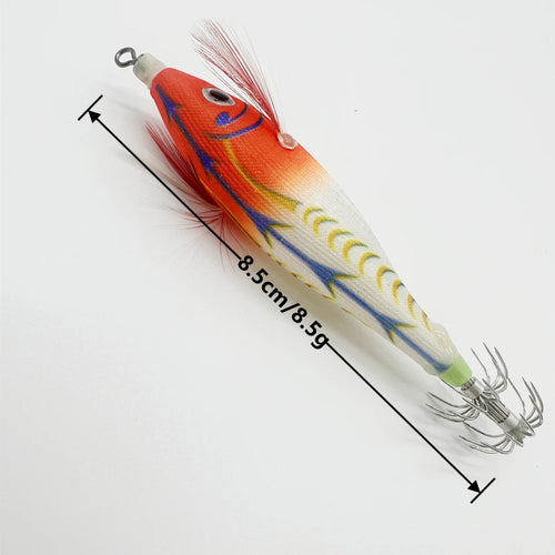 8.5cmSquid Rush Egi Jig Baits Shrimp Lure luminous Japanese yo zuri Gambar Floating Sutte Octopus Squid Jig