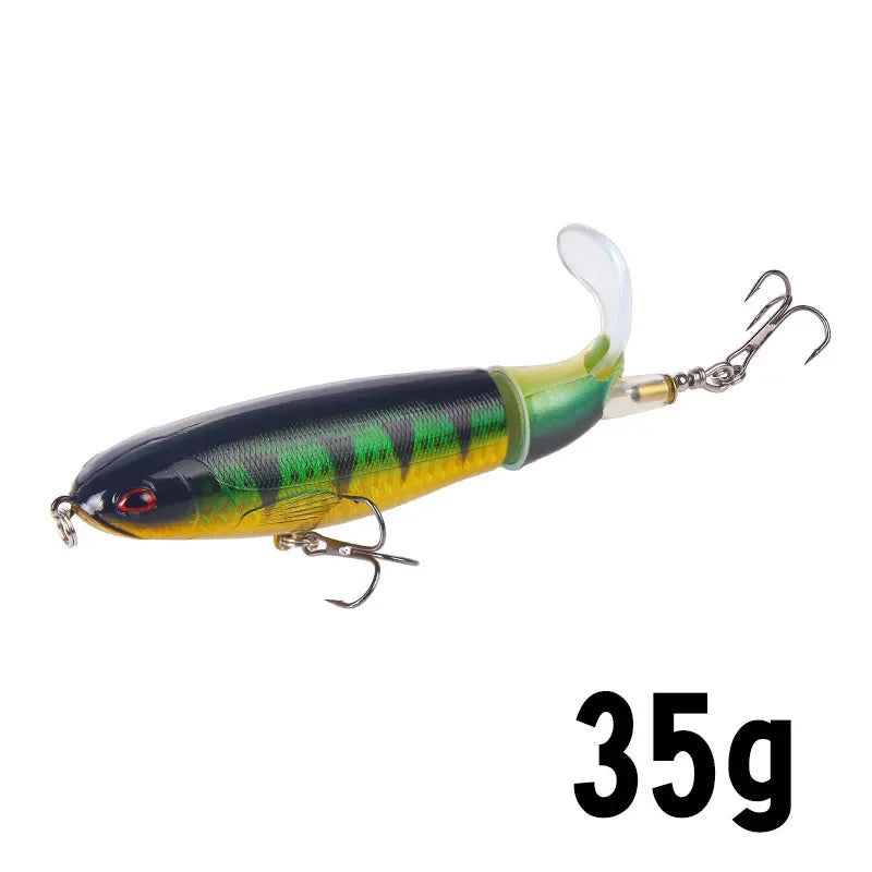 1Pcs  Plopper Fishing Lure 13g/15g/35g Catfish Lures For Fishing Tackle Floating Rotating Tail Artificial Baits Crankbait