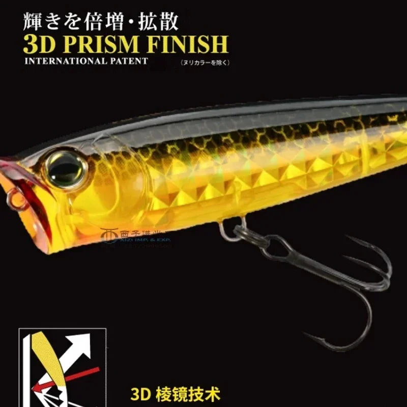 Japan YO-ZURI Surface Wave Climbing 3D Prism R1435 Luya Bass Cocked Mouth Pencil Sea Lure Bait