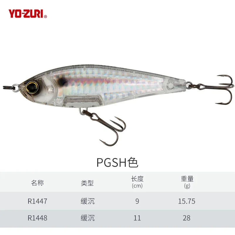 Japan YO-ZURI Pencil Sea Fishing 3D Prism R1447 Submerged Pencil Luya Lure Perch Bait Stubborn