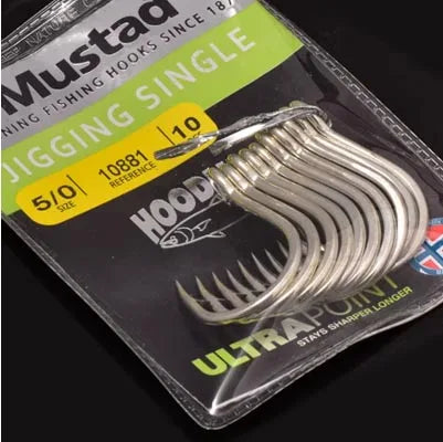 Mustad 10881 NP-DT Scoundrel + Sea Fishing Hook Southern Oil Giant Sea Fishing Iron Plate Hook Norwegian Hook