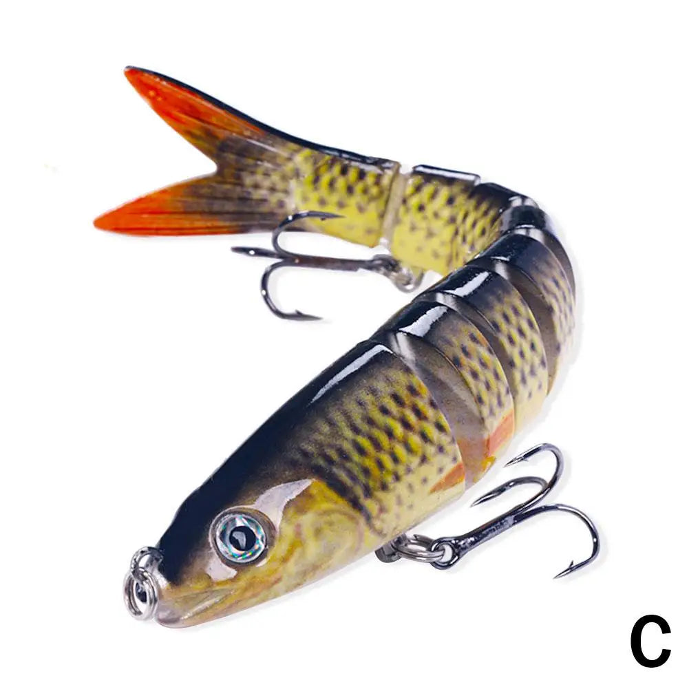 Swimbait Lure Fishing Lures,Lifelike Swimming Action, Durable, for Freshwater & Saltwater Fishing,Multi Jointed Fishing Lure