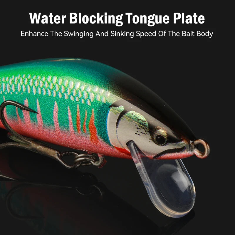 Leydun Suspending Sinking Minnow Fishing Lures 55mm 4.7g 75mm 10.5g Artificial Trout Lure Jerkbait Wobblers Hard Swimbaits