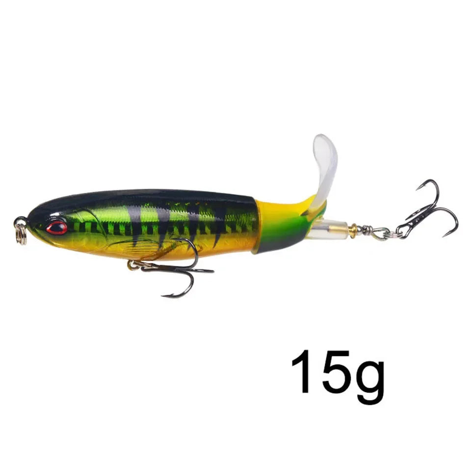 1Pcs  Plopper Fishing Lure 13g/15g/35g Catfish Lures For Fishing Tackle Floating Rotating Tail Artificial Baits Crankbait