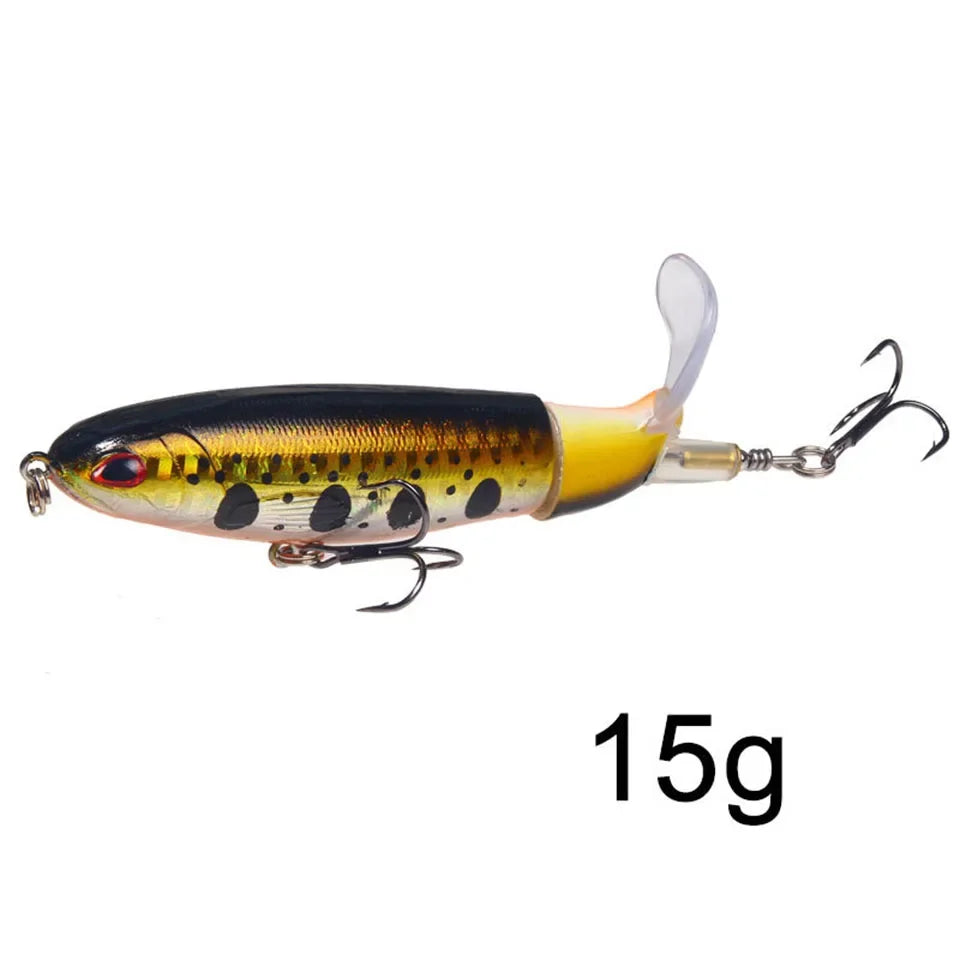 1Pcs  Plopper Fishing Lure 13g/15g/35g Catfish Lures For Fishing Tackle Floating Rotating Tail Artificial Baits Crankbait