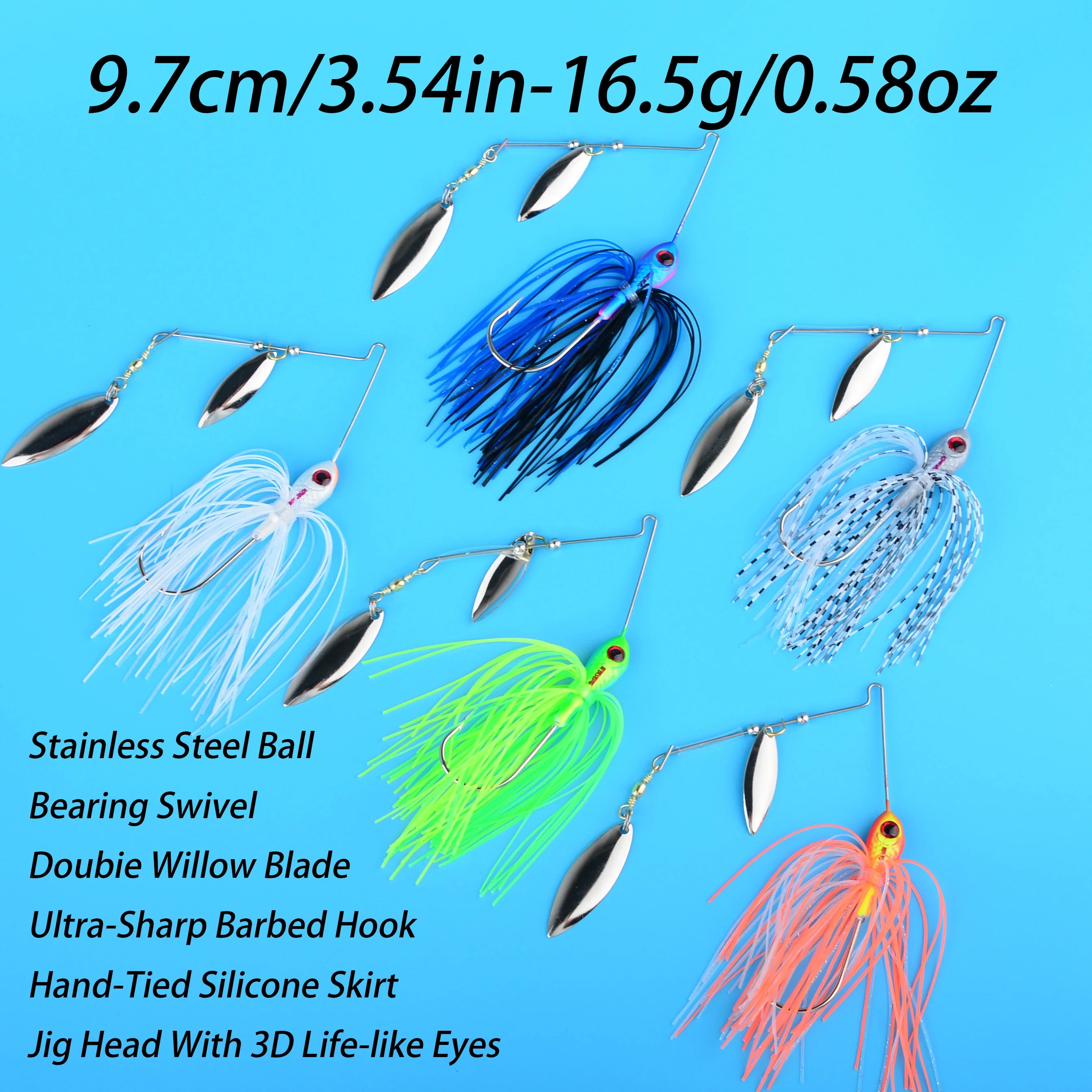 Fishing Lure 16.5/21g Wobblers Lures Spinners Spoon Bait for Pike Peche Tackle All Artificial Baits Metal Sequins Spinnerbait
