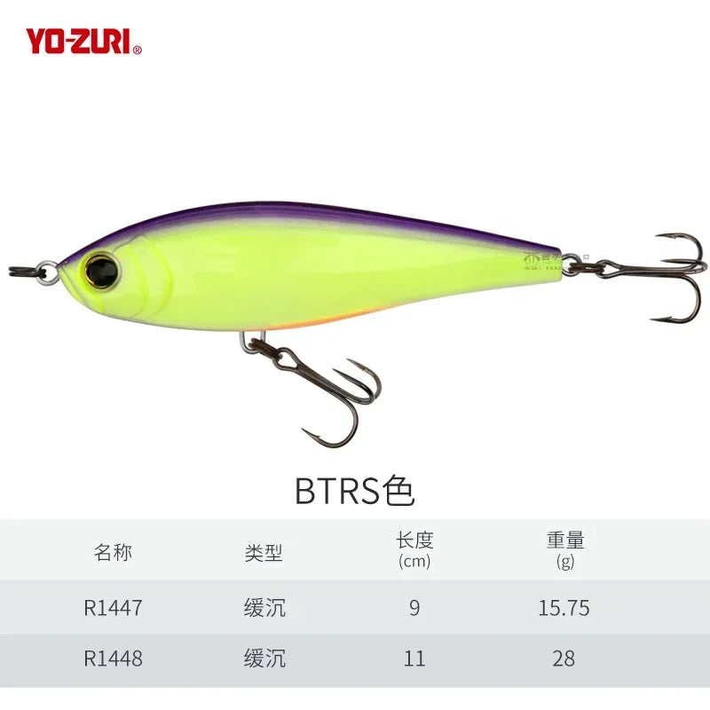 Japan YO-ZURI Pencil Sea Fishing 3D Prism R1447 Submerged Pencil Luya Lure Perch Bait Stubborn