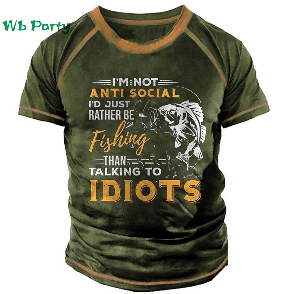 Fishing Shirt Summer Fishing T shirt Mens Clothing Men T-shirt Short Sleeve Tee Male T-shirt Men's Oversize T-shirt Clothes Tops