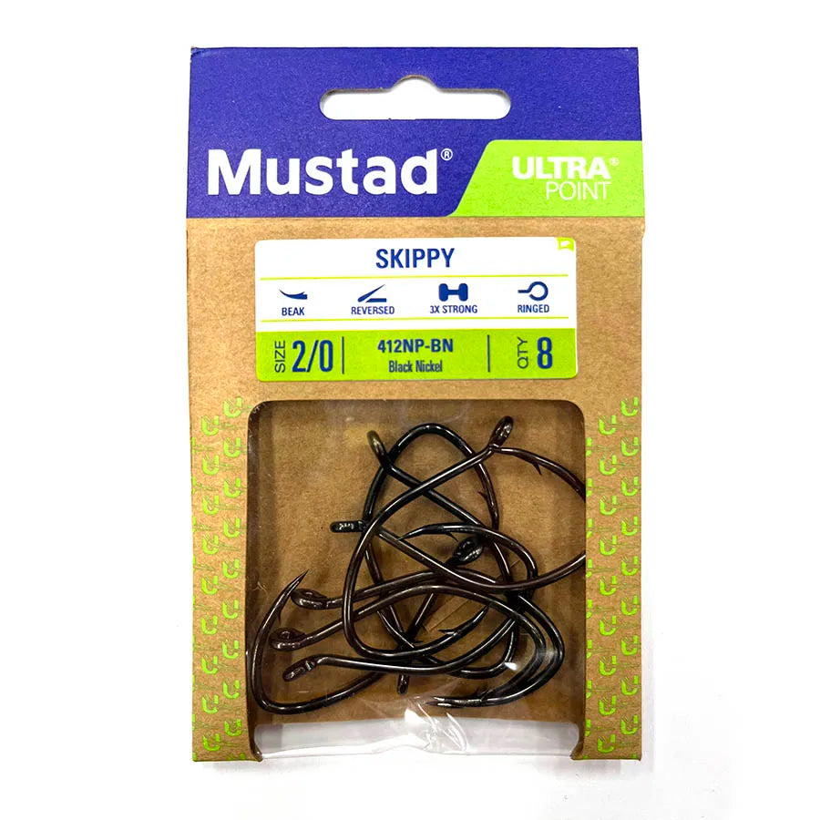 New Upgrade, New Packaging Mustad 412NP-BN J-hook High-strength Fishing Gear Hook Fishing Supplies